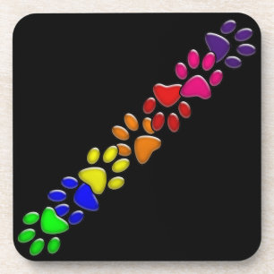 Porta-copo impressão do arco-íris