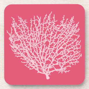 Porta-copo Impressão do coral do ventilador, rosa pálido, ros