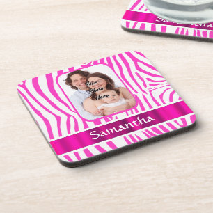 Porta-copo Impressão zebra rosa