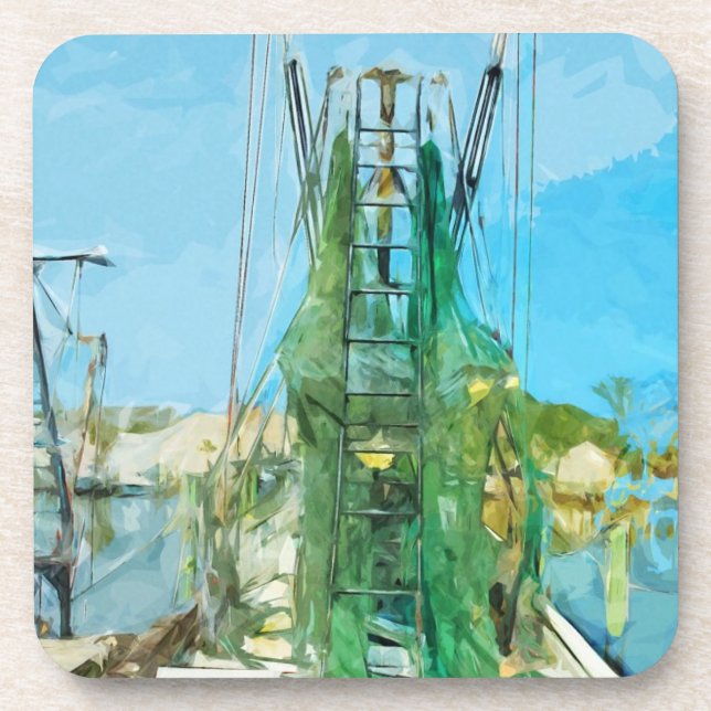 Porta-copo Impressionismo com Abstrato de camarão (Frente)