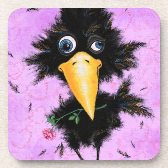 Porta-copo In Love Crow - Engraçado - Adicione Sua Imagem /Te (Frente)