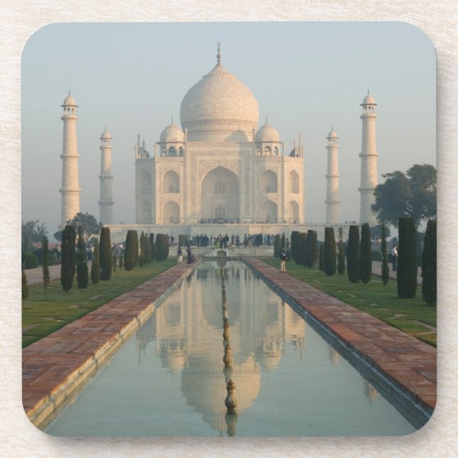 Porta-copo ÍNDIA, Uttar Pradesh, Agra: Taj Mahal, Manhã (Frente)