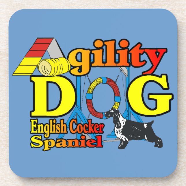 Porta-copo Inglês Cocker Spaniel Agilidade (Frente)