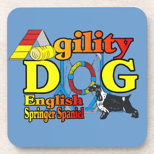 Porta-copo Inglês Springer Spaniel Agilidade (Frente)