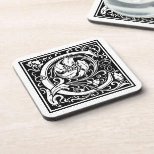 Porta-copo Inicial decorativa "C" da letra