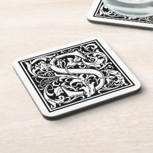 Porta-copo Inicial decorativa "S" da letra