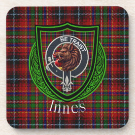 Porta-copo Innes Scottish Clan Tartan & Crest