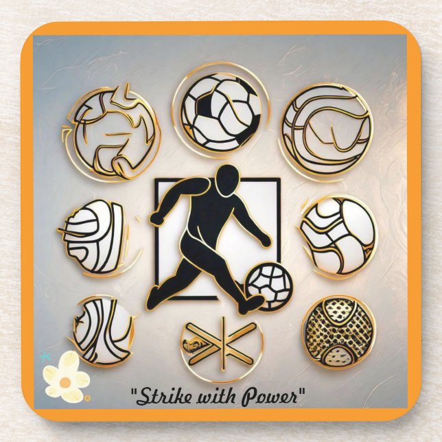 Porta-copo "Inspiração Design de futebol" (Frente)