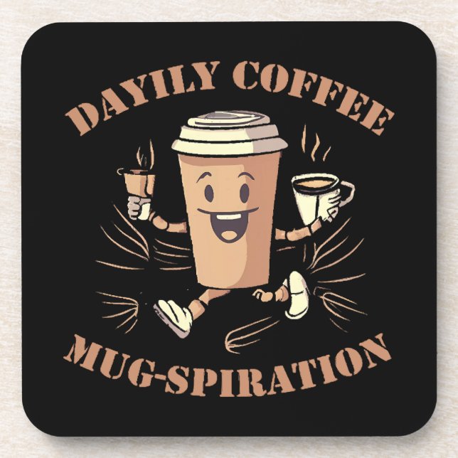Porta-copo Inspiração Diária de Caneca de Café (Frente)