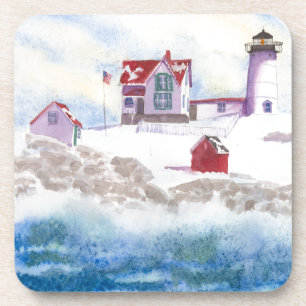 Porta-copo inverno em Nubble LIghthouse, Maine