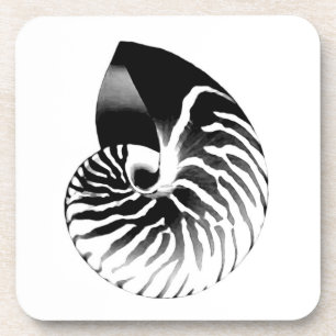 Porta-copo Invólucro nautilus - preto, cinza e branco