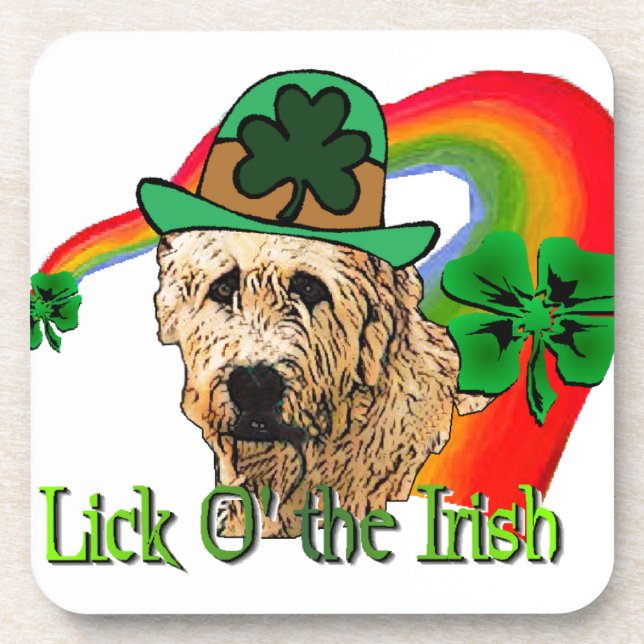 Porta-copo Irish Wolfhound St Patricks (Frente)