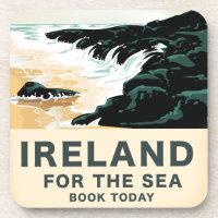 Irlanda "Para o mar" poster de viagens náutico
