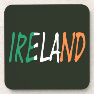 Porta-copo Irlanda sobre a costa da bandeira irlandesa