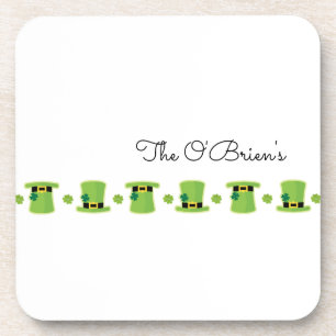 Porta-copo Irlandês Family NAME Shamrock Green Hat Ireland