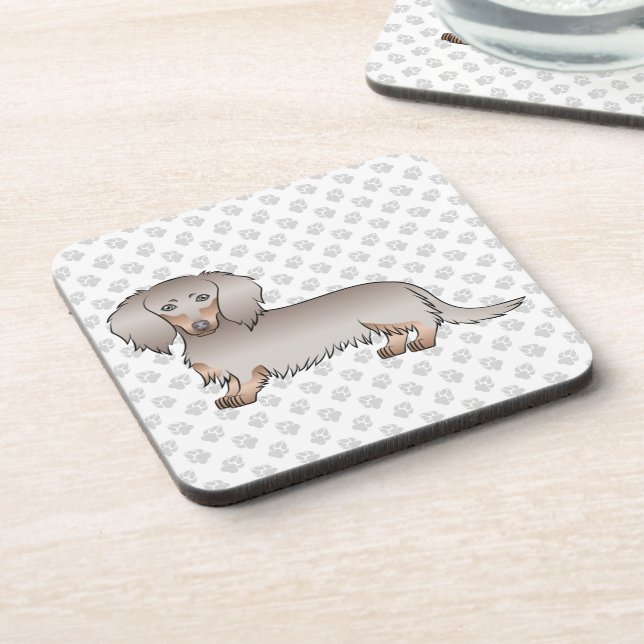 Porta-copo Isabella E Tan Cachorro Dachshund De Pelo Longo &  (Left Side)