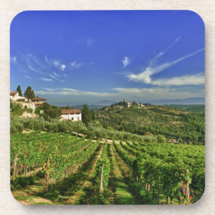 Porta-copo Itália, Toscana, Greve. Os vinhedos de Castello