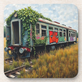 Porta-copo Ivy and Graffiti  Covered Abandoned Train 