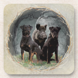 Porta-copo Jagdterrier, brava tapeçaria cardíaca poster acríl