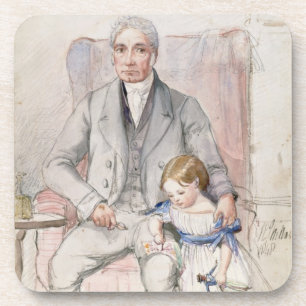 Porta-copo James Wyatt com seu Grandaughter Mary, o qui o