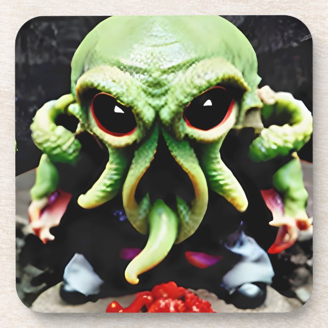 Porta-copo Jantar com Cthulhu (Frente)