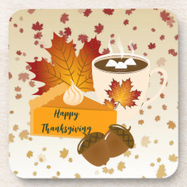 Porta-copo Janto de Ação de Graças Cuisine Pumpkin Pie Hot Ca