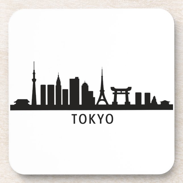 Porta-copo Japan Cityscape Travel | Tokyo Skyline Silhouette (Frente)