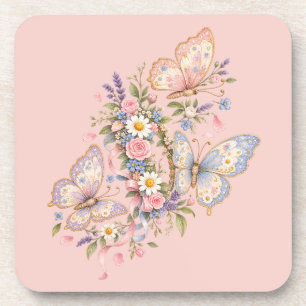 Porta-copo Jardim de Aniversário Borboleta Pastel