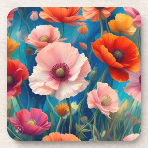 Porta-copo Jardim de Flores Papoula Multicoloridas-47569
