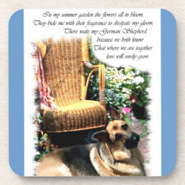 Porta-copo Jardim de Verão de Arte german shepherd