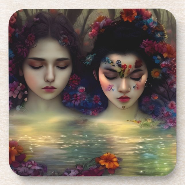 Porta-copo Jardim Místico: Sonhos Florais (Frente)