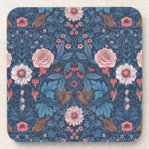 Porta-copo Jardim selvagem em azul