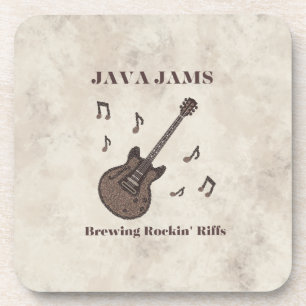 Porta-copo Java Jams-Brewing Rockin' Riffs-Café-Guitarra-