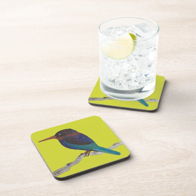Porta-copo Javan Kingfisher num Conjunto de Portas copos (Lado Direito)