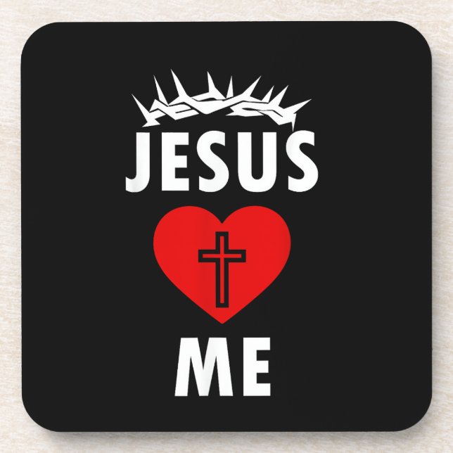 Porta-copo Jesus Ama ME Cristão Religioso (Frente)