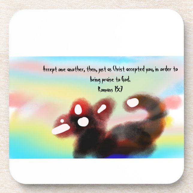 Porta-copo Jesus aqui  (Frente)