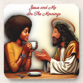 Porta-copo Jesus e eu de manhã