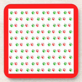Porta-copo Jingle Claws Holiday Pawprint Coaster Set of 6