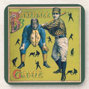 Porta-copo Jogadores de beisebol esportivo vintage no jogo em