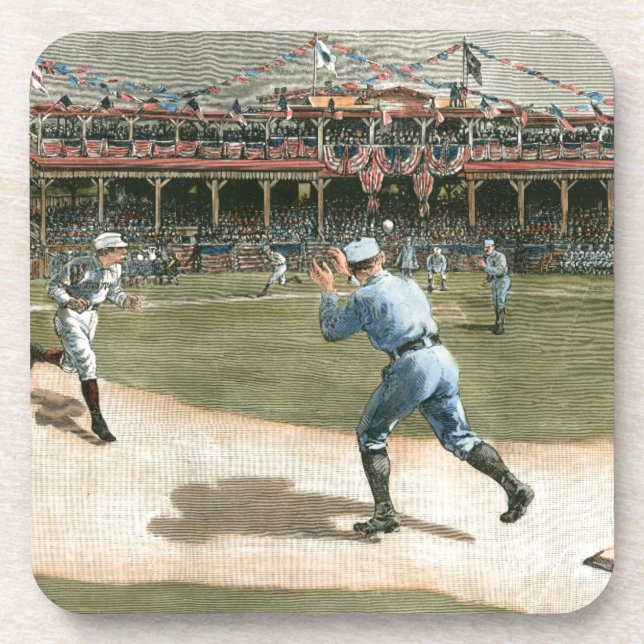 Porta-copo Jogo da Liga Nacional de Basebol de 1886 (Frente)