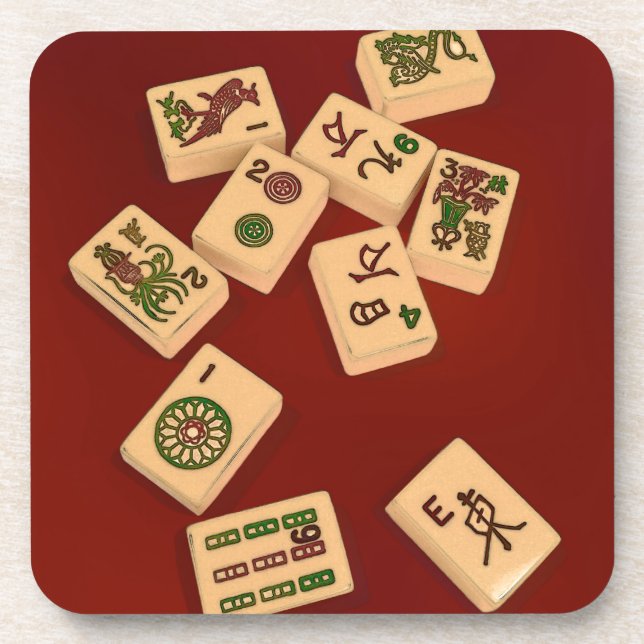 Porta-copo Jogo do Mah Jongg (Frente)