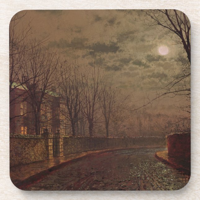 Porta-copo John Atkinson Grimshaw| Cena de Moonlit Street, 18 (Frente)