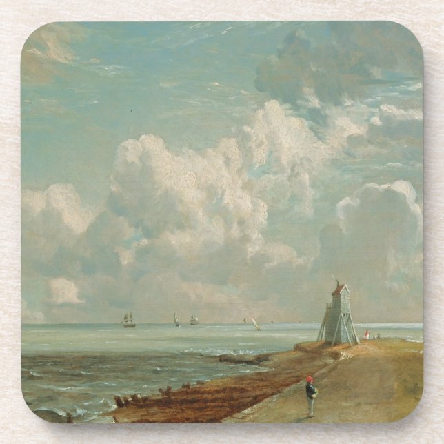 Porta-copo John Constable| Harwich, The Low Lighthouse e B (Frente)