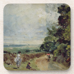 Porta-copo John Constable   uma estrada secundária com