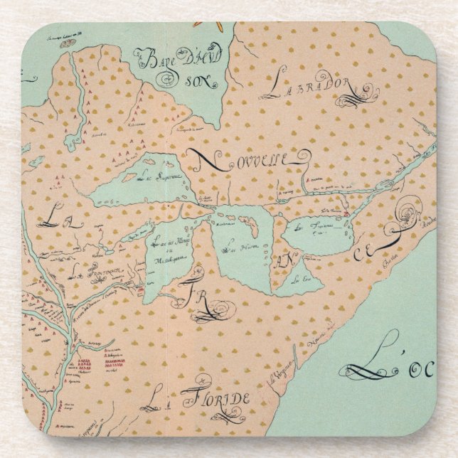 PORTA-COPO JOLLIET: AMERICA DO NORTE 1674 (Frente)