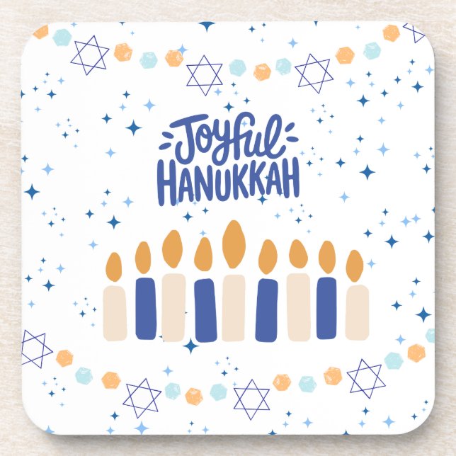 Porta-copo Joyful Hanukkah (Frente)