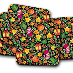 Porta-copo Jublie de Natal   Conjunto de Portas copos de Cort