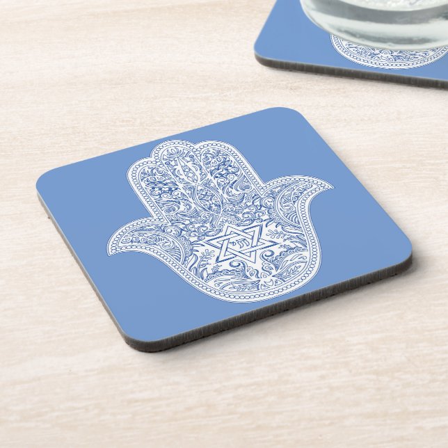 Porta-copo Judaica - Hamsa Beber Coasters - Presentes (Left Side)