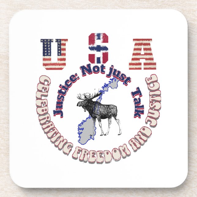 Porta-copo Justiça Não Apenas Fala (Frente)