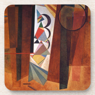 Porta-copo Kandinsky Development in Brown Abstrato Painting